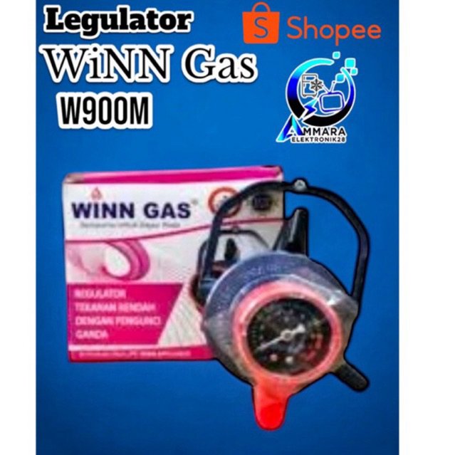 REGULATOR WINN GAS REGULATOR LPG DOUBLE LOCK TEKANAN RENDAH METER W900M REGULATOR WIN GAS