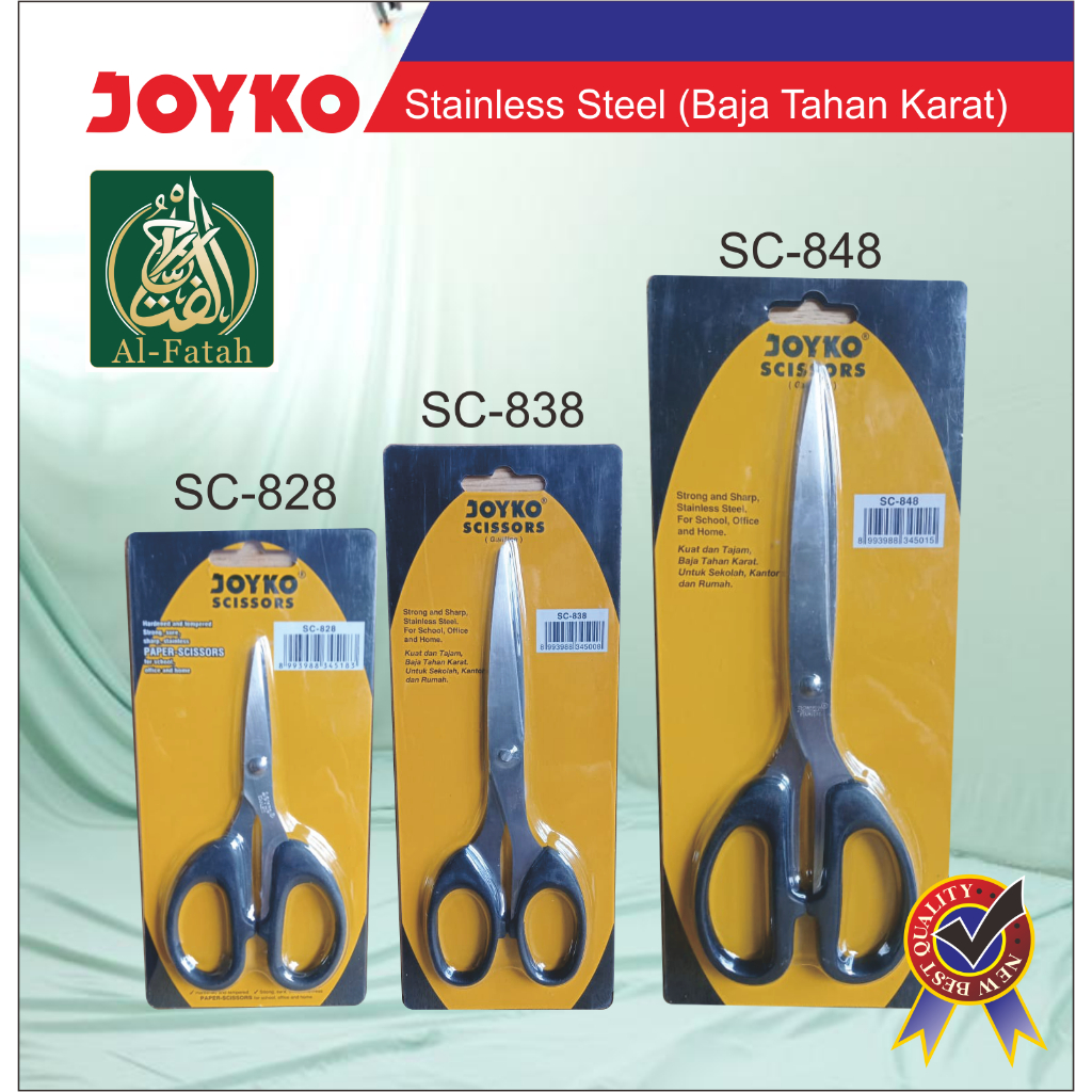 

GUNTING JOYKO GUNTING TAJAM STAINLESS UK KECIL, SEDANG, BESAR
