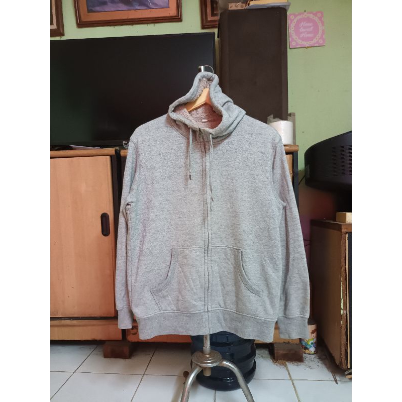 zip hoodie uniqlo sherpa abu second