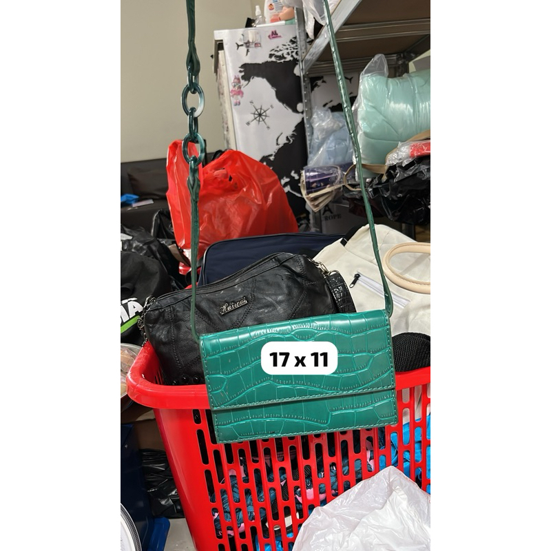 Sling mini sling kartu HP lipat warna Hijau Botol