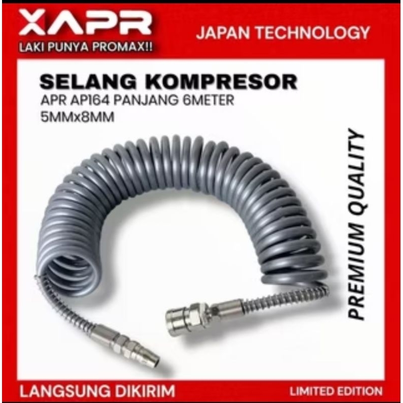 selang kompresor APR AP 164 P=6M DAN APR AP165, P=9M, 5mmx8mm