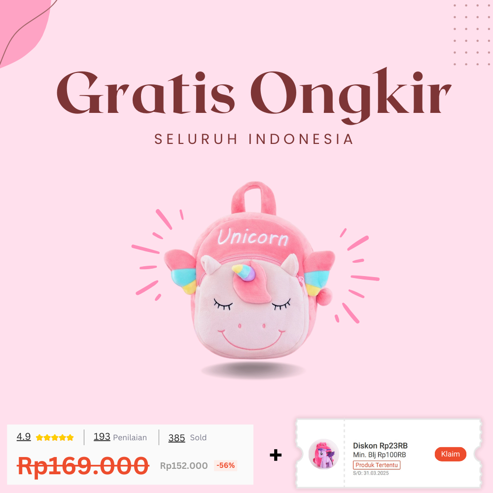TAS ANAK PAUD PEREMPUAN / TAS PAUD ANAK PEREMPUAN / TAS ANAK PAUD PEREMPUAN IMPORT / RANSEL PAUD / T