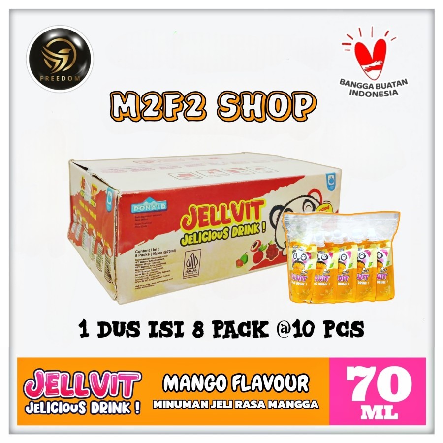 

Donald Jellvit Jelicious Drink Mango Flavor | Minuman Jelly Rasa Mangga Pouch - 70 ml (Kemasan Karton)