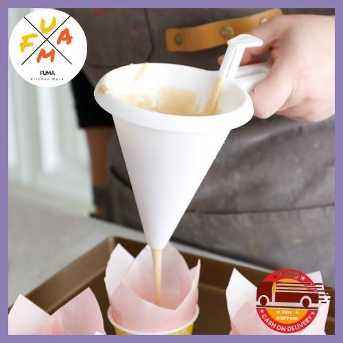 Dispenser adonan kue praktis corong adonan / Corong Adonan Kue Dispenser dengan Tuas Penakar