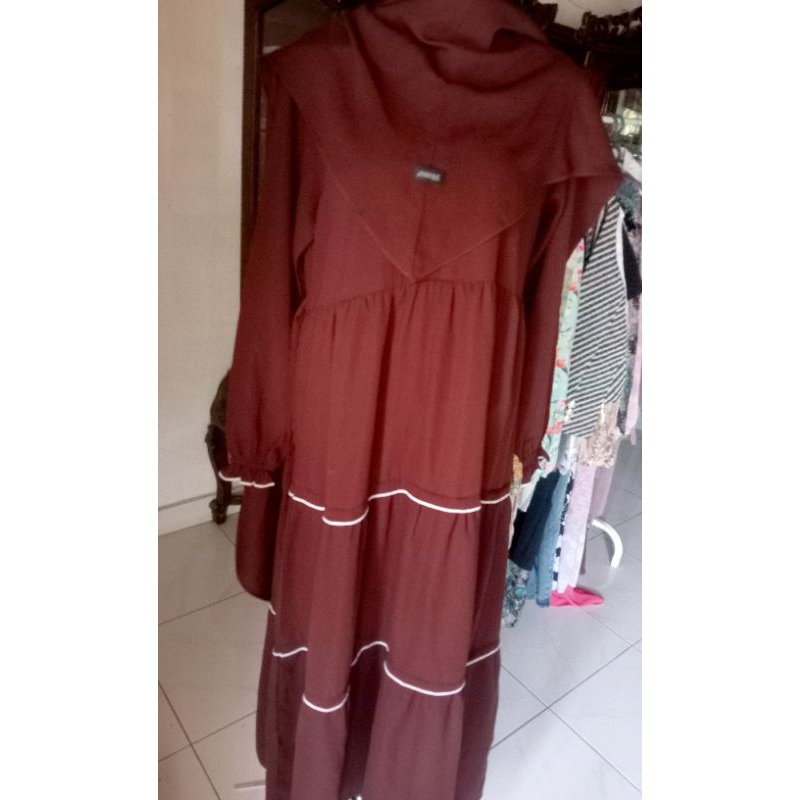 Dress coklat by jamise syari (preloved)