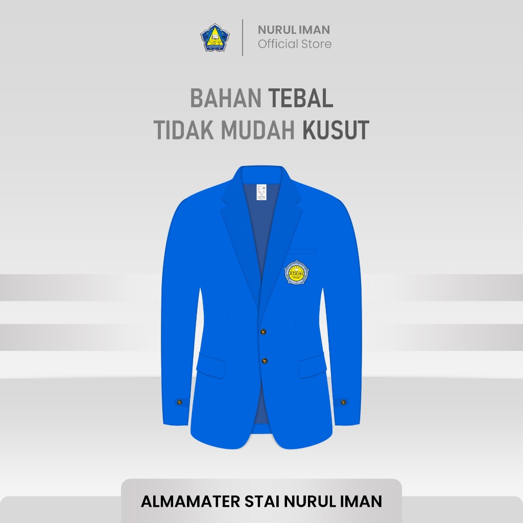 Seragam Almamater Biru Benhur Siswa/Mahasiswa