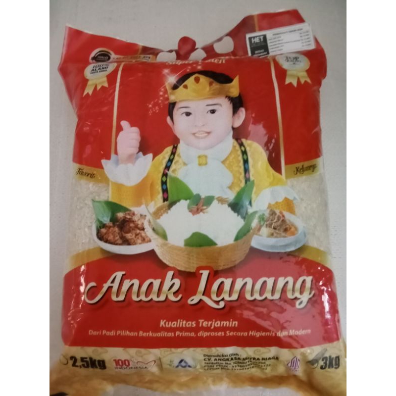 

⚫TOKOSURYA⚫Beras anak lanang kemasan 3kg