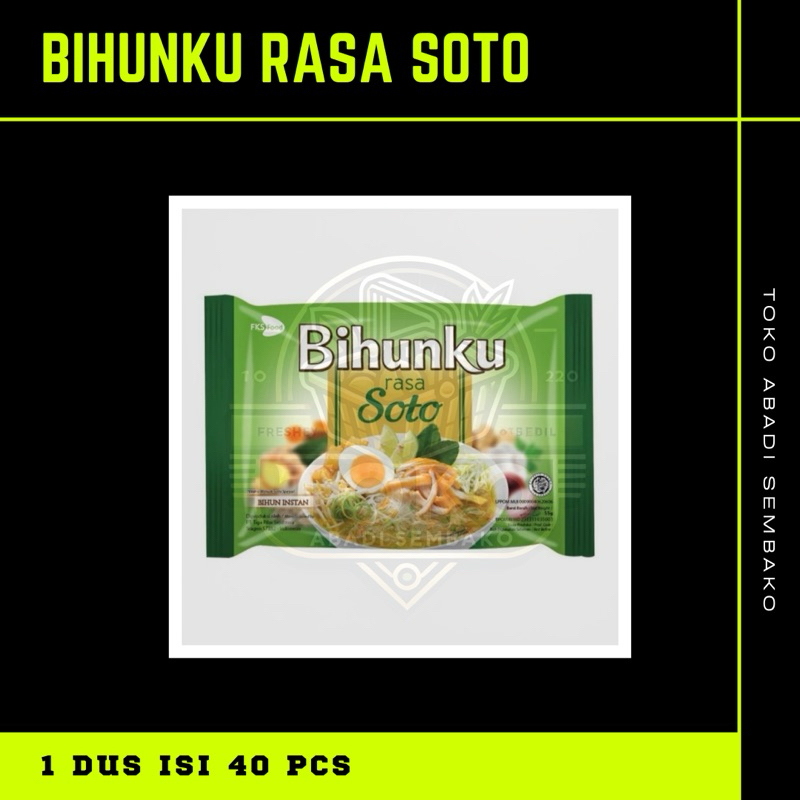 

BIHUNKU RASA SOTO 1 dus isi 40 pcs