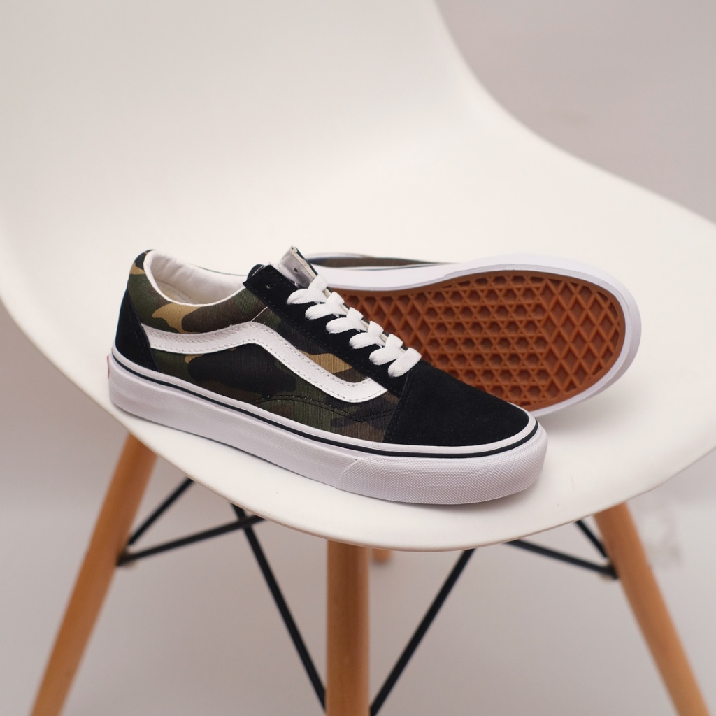 [BISA COD] Sepatu Old Skool Woodland Camo Original