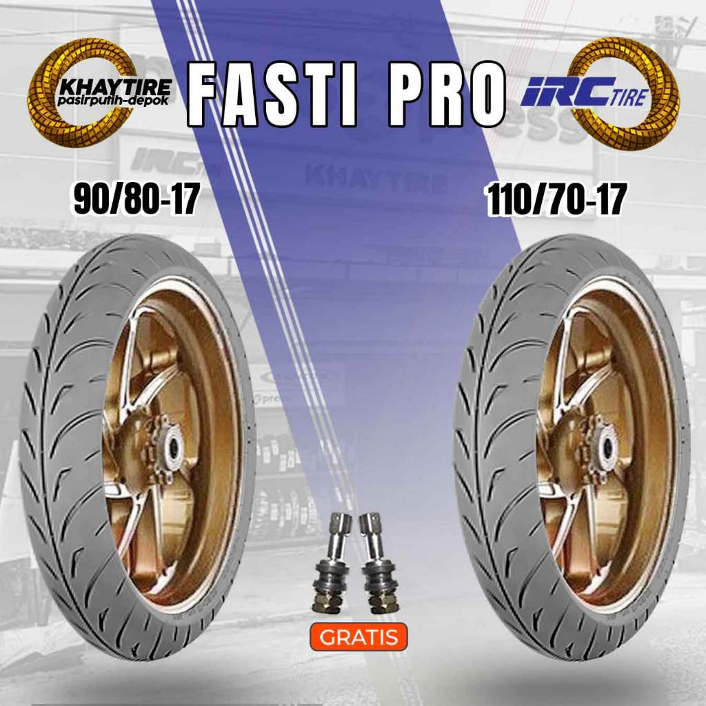 Sepasang Ban Soft Compound Motor Racing IRC FASTI PRO 90/80-17 dan 110/70-17 Tubeless