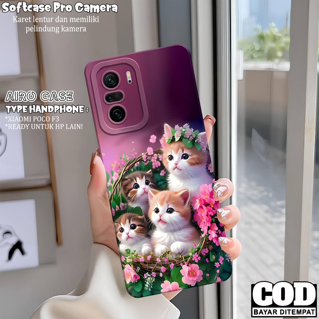 Case XIAOMI POCO F3 - Softcase  XIAOMI POCO F3 - Fashion Case KUCING - Casing XIAOMI POCO F3 - Softc