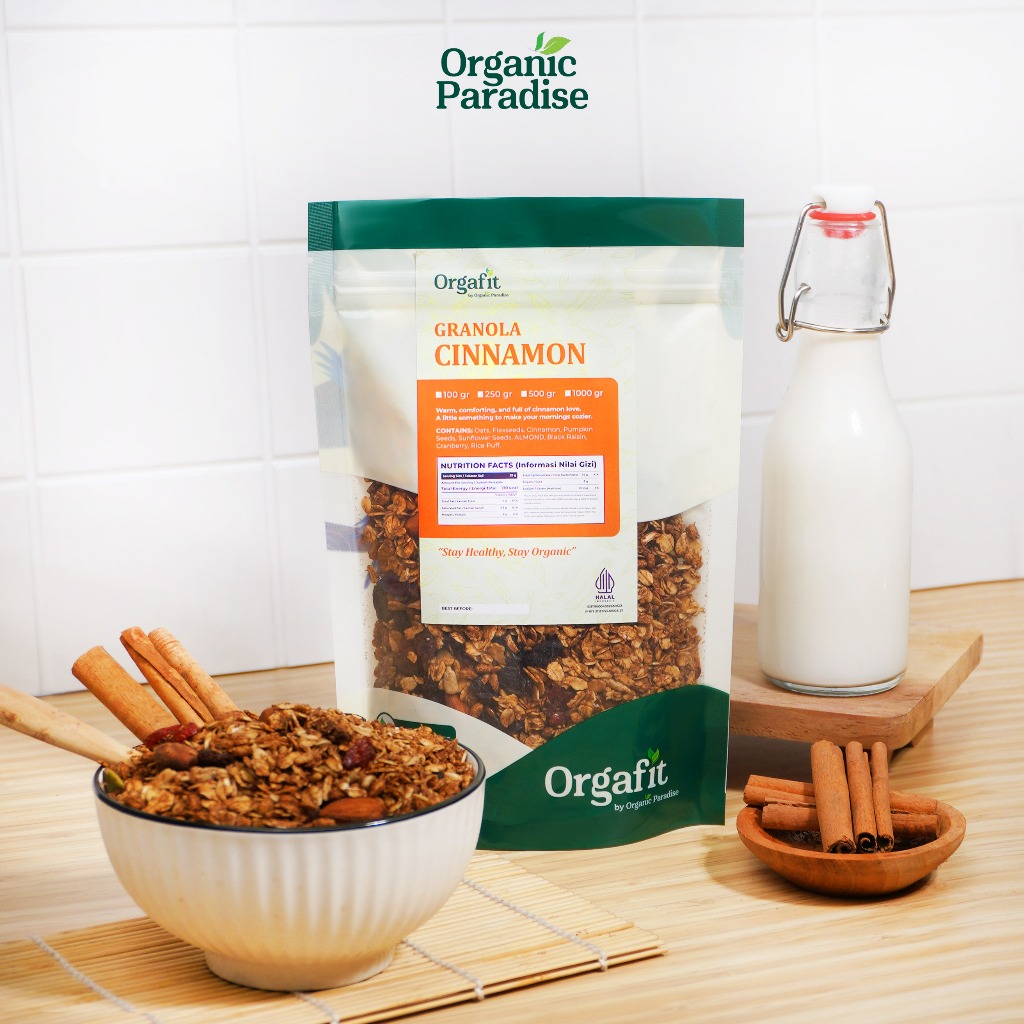 

Premium Granola Cinnamon Special 1 Kg / Granola rasa Cinnamon 1 Kg Organic Paradise