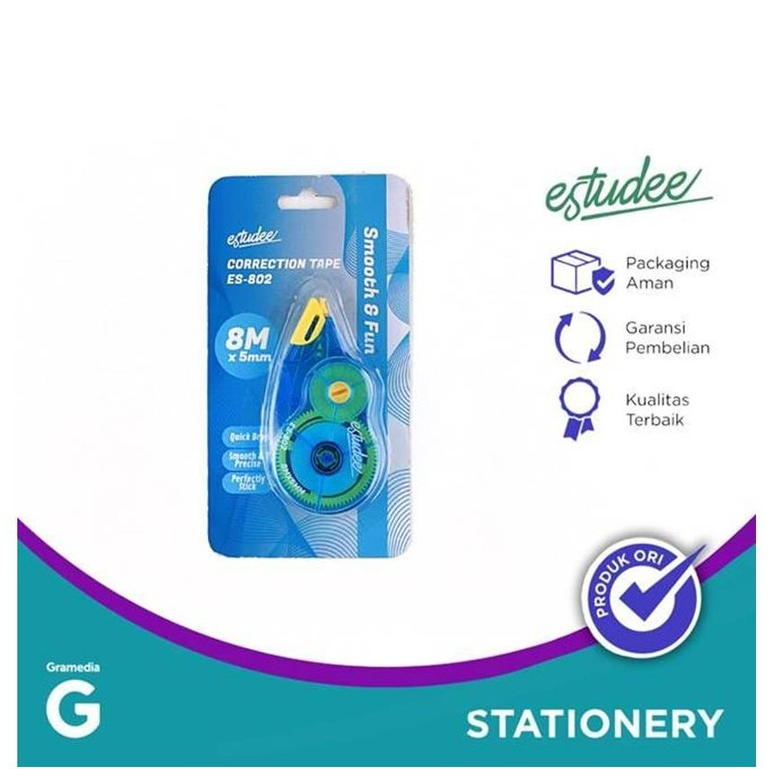 

Estudee Correction Tape Smooth&Fun Blue Es-802