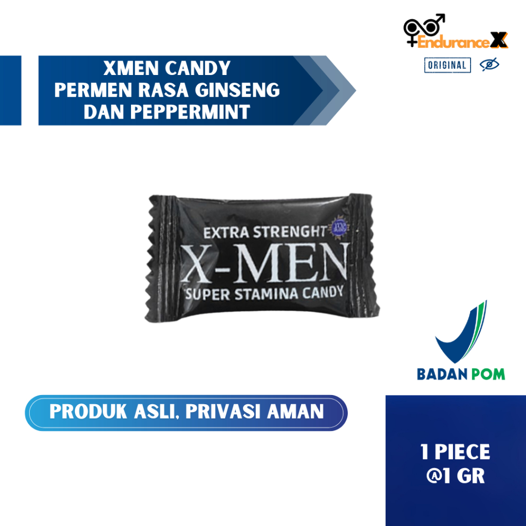 XMEN Candy 1 Pcs - Permen XMEN Penambah Stamina Pria X Men Candy XMEN Permen Stamina Original BPOM