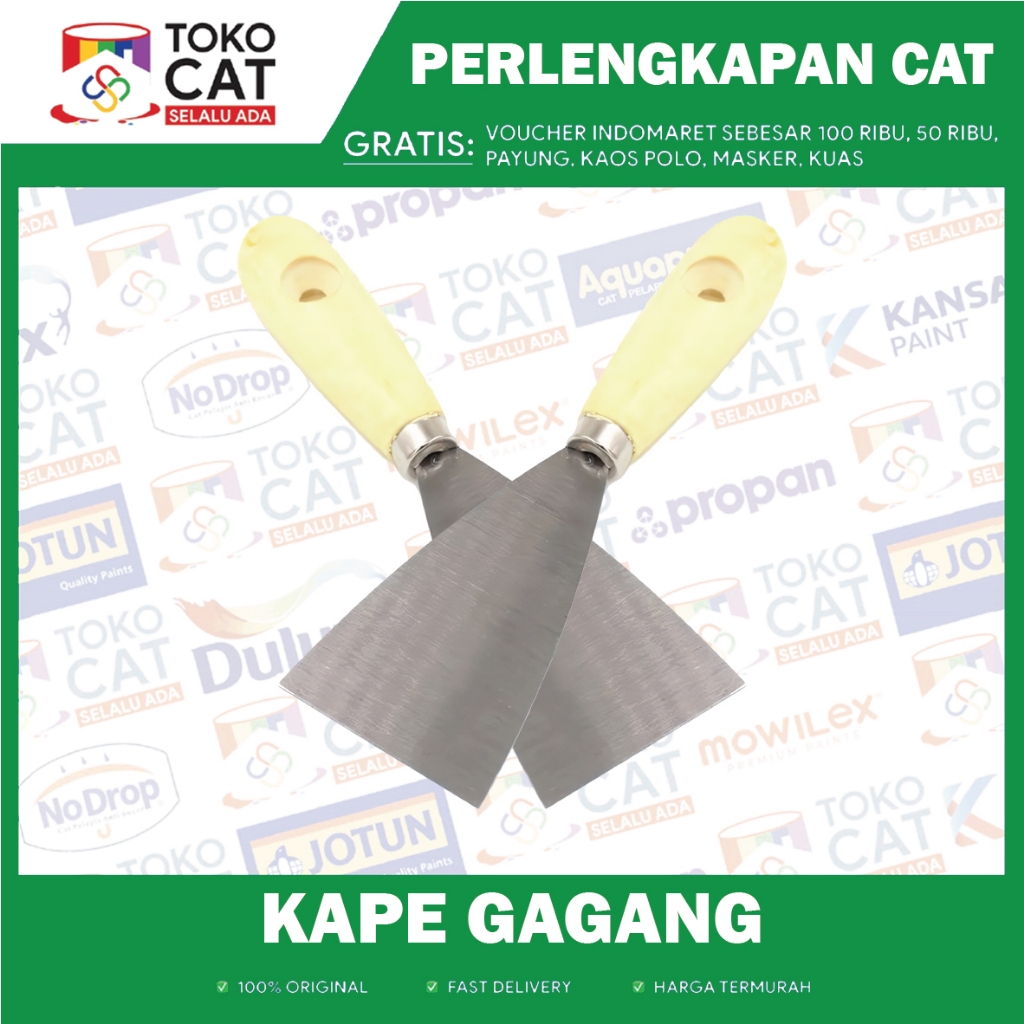 Kape Gagang Karet | Pisau Dempul Pengerok | Cat Scrapper | Kape Besi