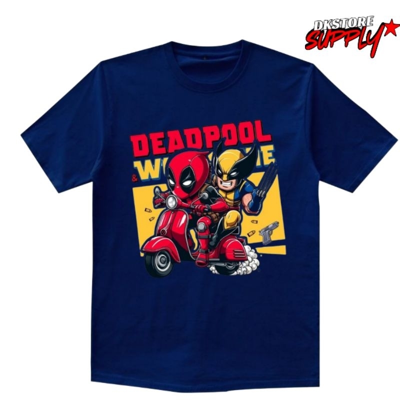 DKSTORE - DEADPOOL & WOLVERINE tees - KAOS deadpool - baju deadpool - kaos wolverine