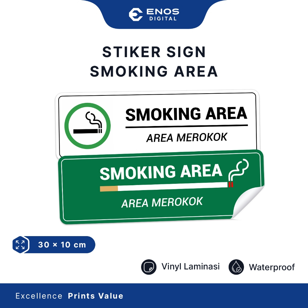 

Stiker Penanda Area Merokok Label Sign Smoking Area Stiker Vinyl Anti Air