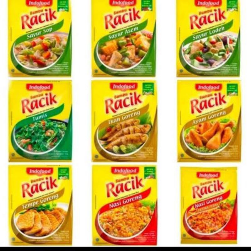 

Indofood bumbu racik [10sachet/renceng]
