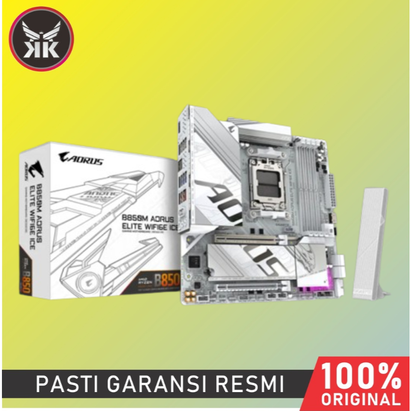 MOTHERBOARD GIGABYTE B850M AORUS ELITE WIFI6E ICE