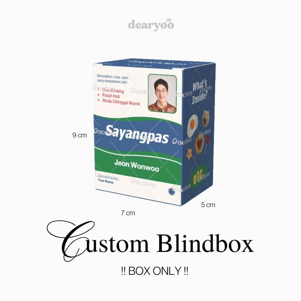 

CUSTOM BLIND BOX | SAYANGPAS | BIRTHDAY | VALENTINE | ANNIVERSARY | GIFT | HADIAH