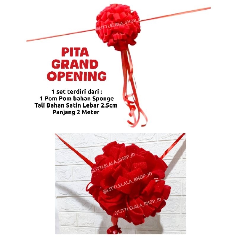 

Pita Merah Wedding & GRAND OPENING/pita pompom peresmian/kain merah grand opening Sangjit/pita chinese wedding/pita nikah/pom pom pita mobil pengantin/hiasan mobil pengantin/Kain Merah biru hijau/Kain Hiasan Mobil Pengantin panjang 2 meter