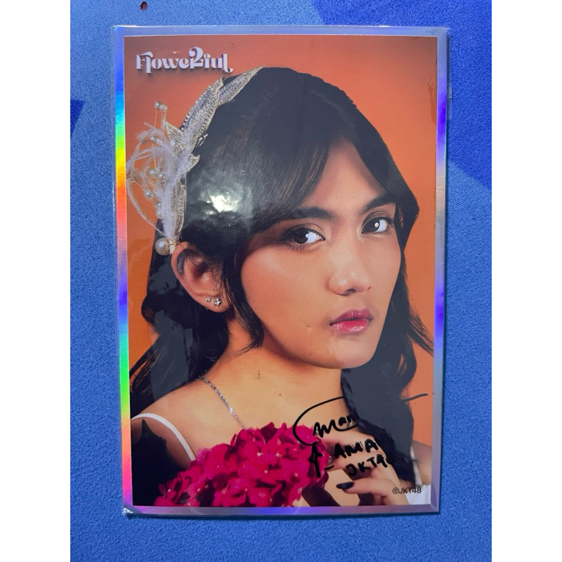 Official PhotoPrint handsign Amanda JKT48 Flowerful
