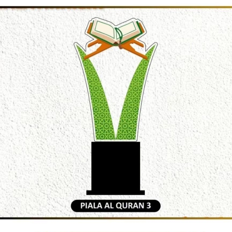 PIALA AL QURAN PIALA MTQ PIALA BUKU PIALA TAHFIDZ AKRILIK CUSTOM