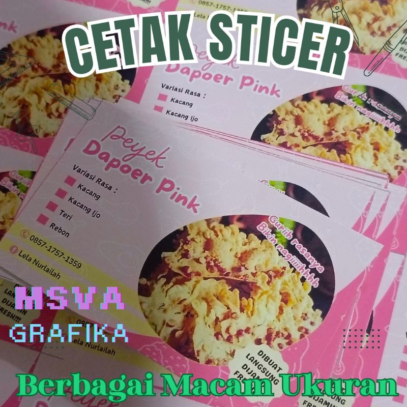 

Cetak Sticker | Baca Deskripsi | Bisa Request Ukuran | Cetak Sticker Produk| Cetak Sticker Kemasan.