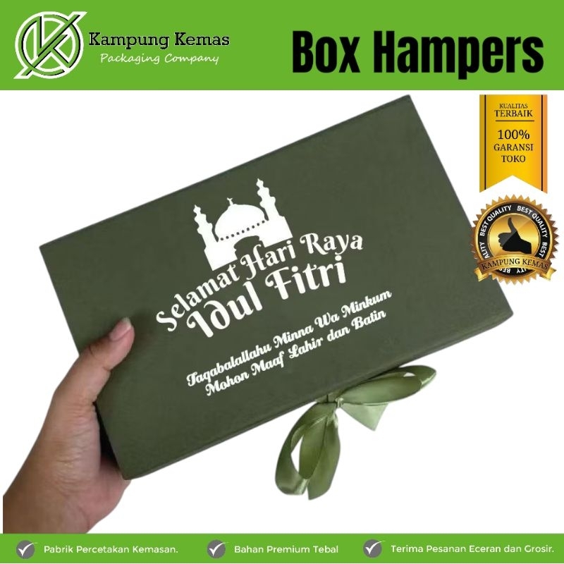 

Box Hampers_Lebaran Idul Fitri_Kado Ulang Tahun_Box Hampers Warna Hijau
