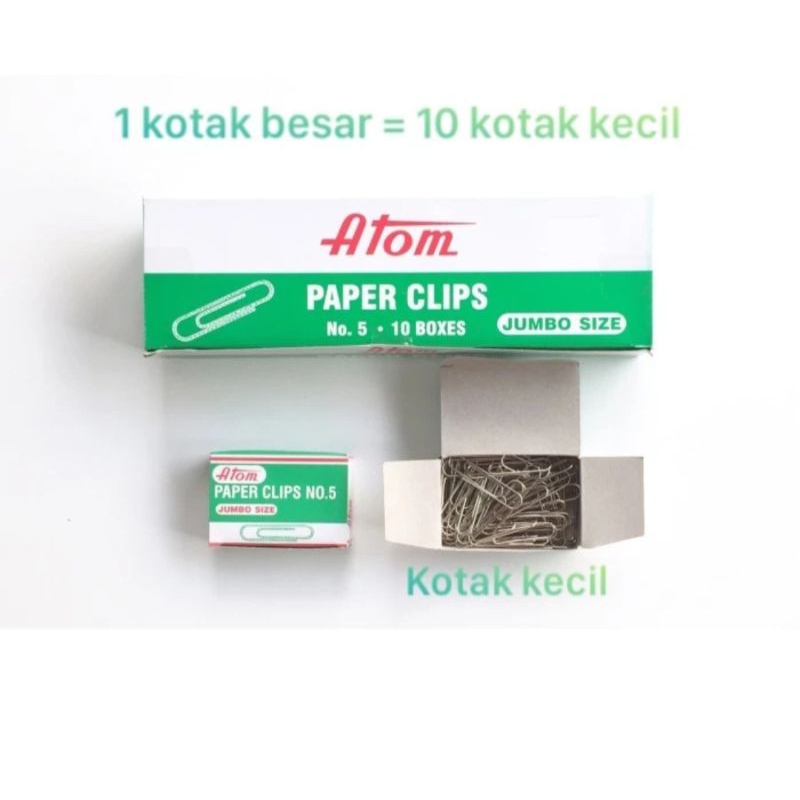 

Atom Paper Clip no 5 Triagonal Clip Penjepit Kertas