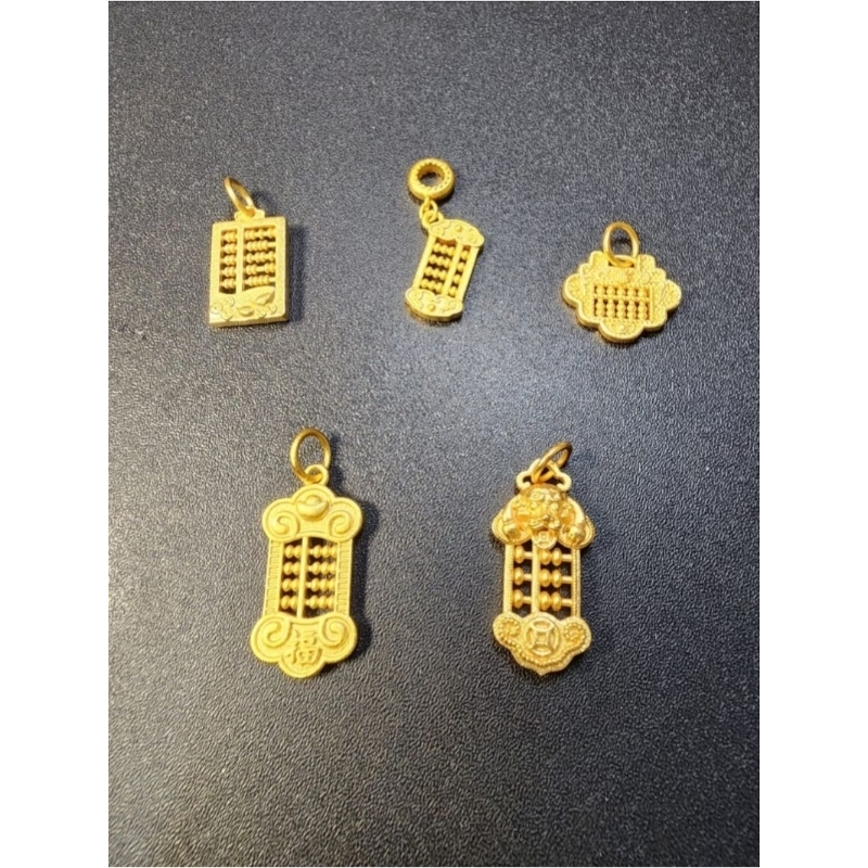 Kode ABACUS - PADUAN EMAS / Sandgold S999 Charm / Liontin Anti Karat untuk Gelang Crystal / Gelang T