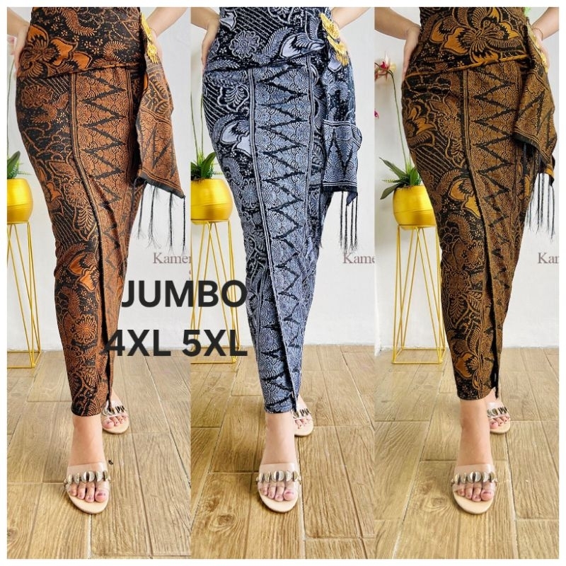 Kamen jadi jaguar JUMBO set selendang motiv bunga/rok jadi/bawahan tradisional/kebaya bali/moderen/t