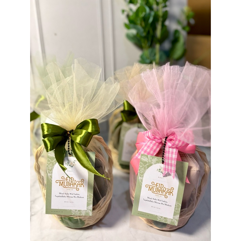 CUCI GUDANG Shopia HAMPERS LEBARAN / HAMPERS MUKENA KEMAS KERANJANG TILE