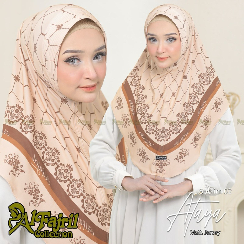 AL FAJRIL MOTIF 02 // HIJAB BERGO ATAYA SABLON MOTIF 02 BY AL FAJRIL
