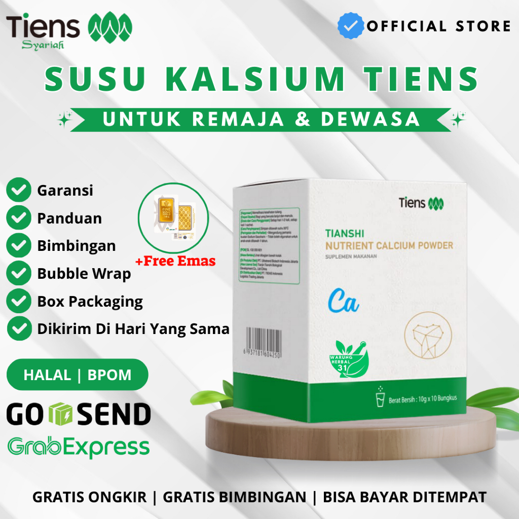 TIENS Nutrient Calcium Powder Susu Super Kalsium Calsium Nhcp Tiens Dewasa Original 10 Sachet Untuk 