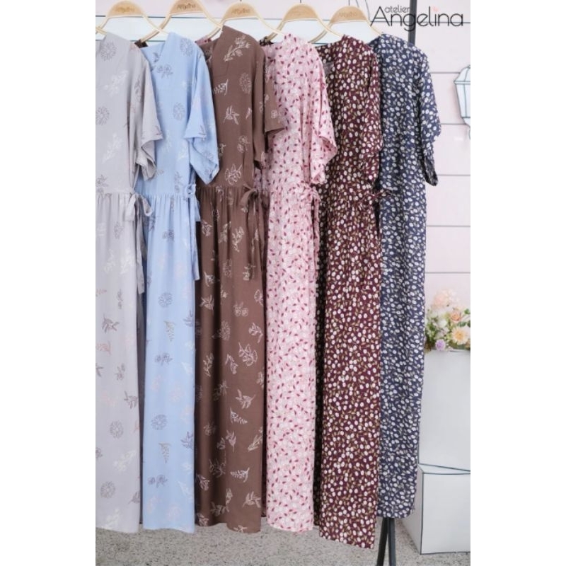 Daster Atelier Angelina Blair Briana  Flowering Vines Fiory Light Grey Daster Premium Adem Vilove