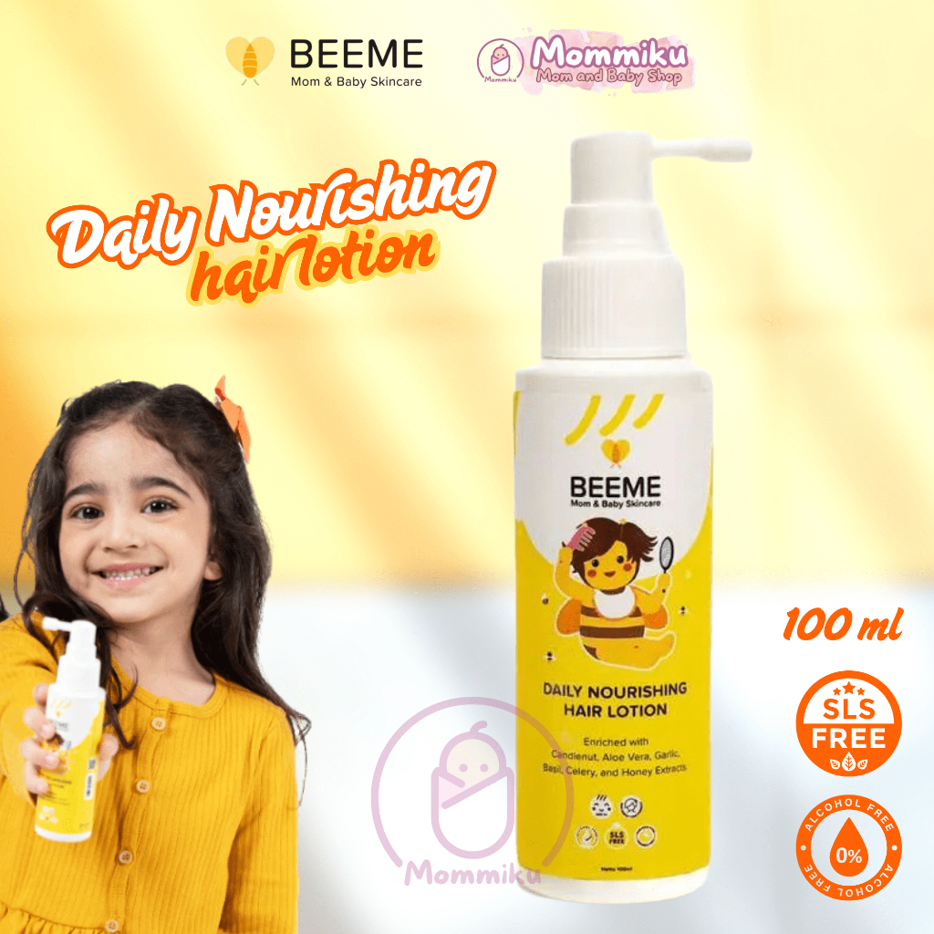 Beeme Daily Nourishing Hair Lotion | 100 Ml | Lotion Spray Rambut Anak Alami