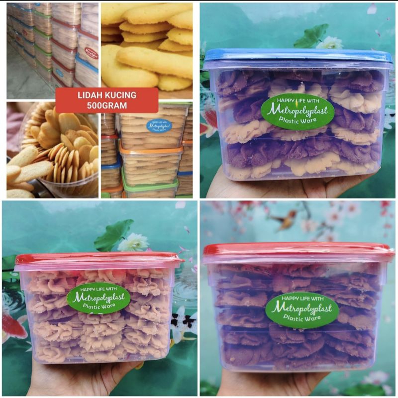 

Kue Kering Lidah Kucing Semprit Mawar Mix Rainbow