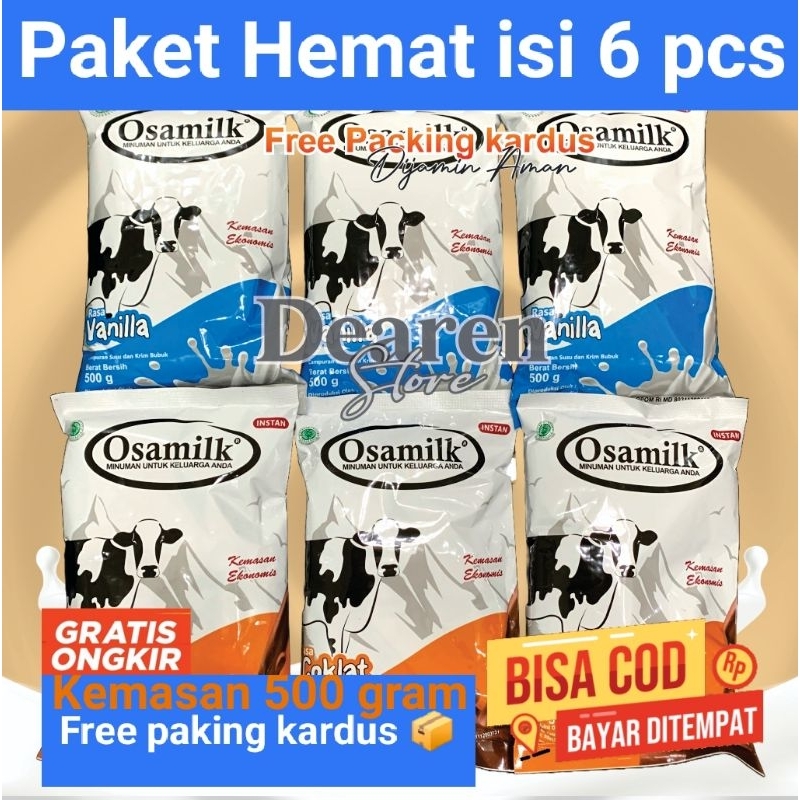 

OSAMILK SUSU PAKET 6 PCS LEBIH HEMAT PAKING KARDUS . SUSU PENGGEMUK BADAN ORIGINAL 100%