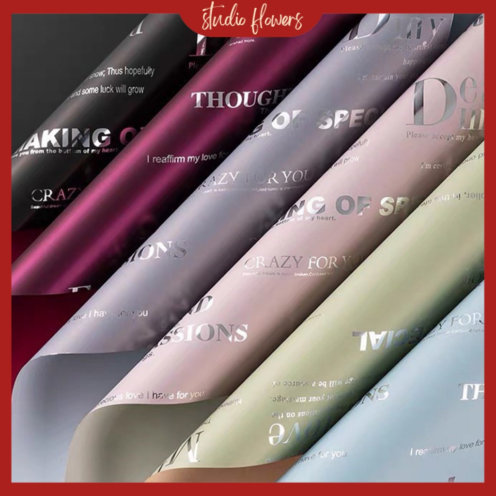 

Kertas Buket Bunga Motif Love You For You Flower wrapping Paper Motif Tulisan Kertas Florist KB6082