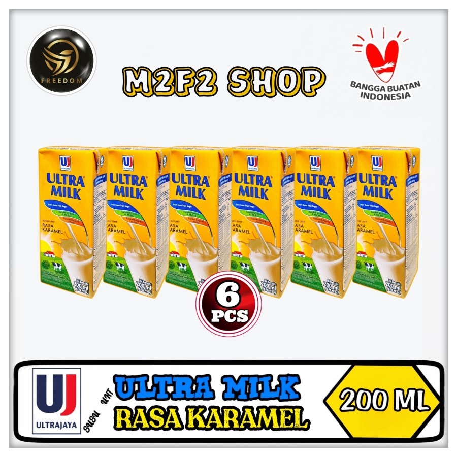 

Susu Ultra Milk Rasa Karamel | Caramel Kotak UHT - 200 ml (Kemasan 6 Pcs)