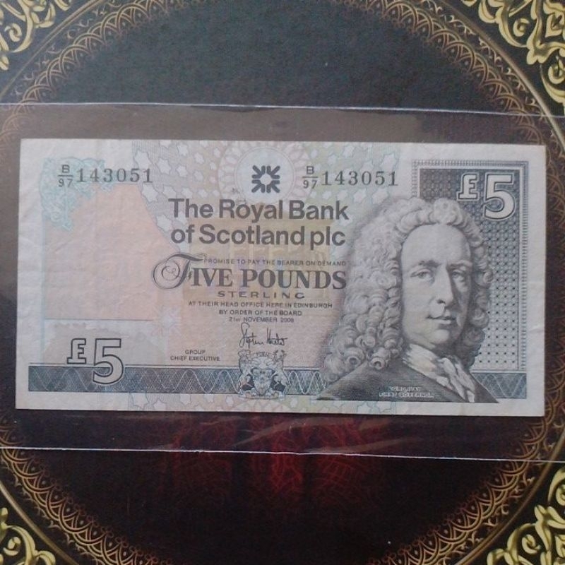 Uang Scotland 5 pound vf