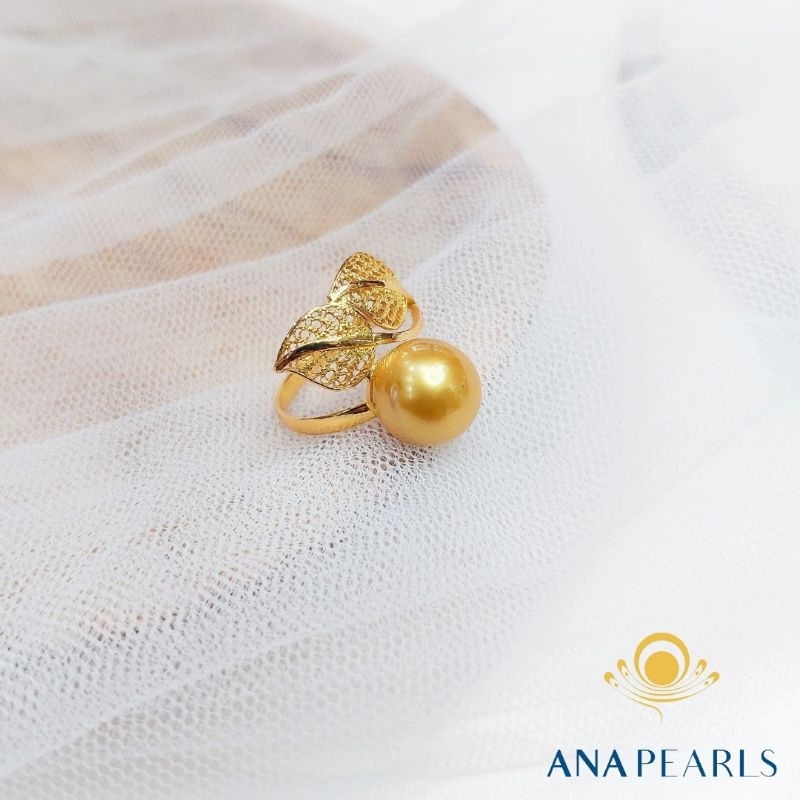 CINCIN EMAS 22K | MUTIARA AIR LAUT ASLI LOMBOK | BERSERTIFIKAT