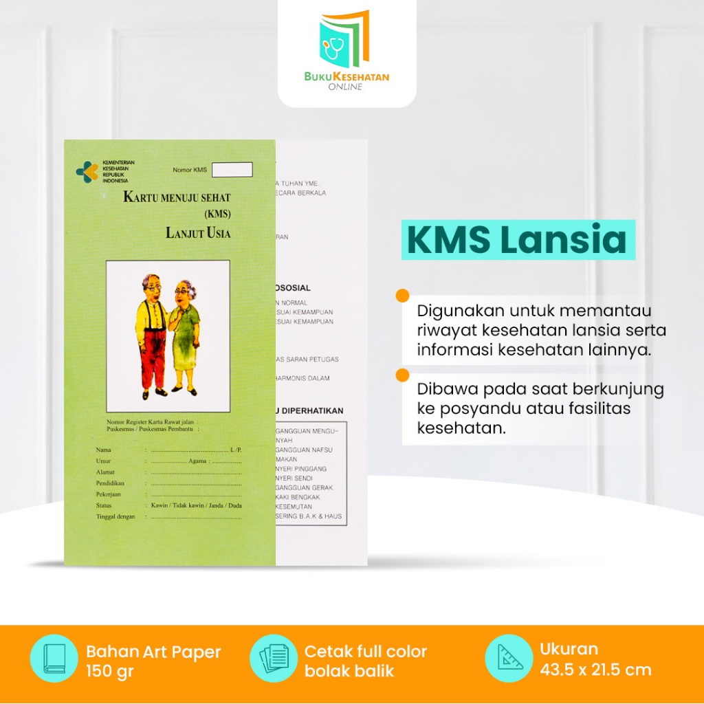 KMS Lansia - Kartu Menuju Sehat Untuk Lansia | KARTU | KMS | POSYANDU LANSIA