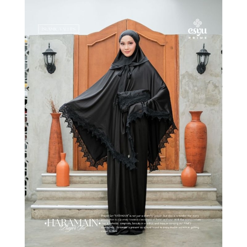 ESYU Mukena HARAMAIN Renda Prada Mukena Premium ORIGINAL By ESYU