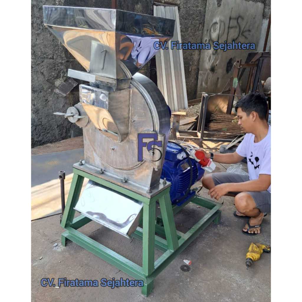 Mesin Penepung Singkong Disk mill DSS 45 Stainless Steel Giling Singkong Tanpa Penggerak