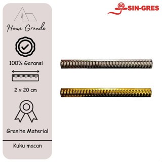 Bon bon keramik granite /kuku macan / list keramik 20 cm Gold Silver
