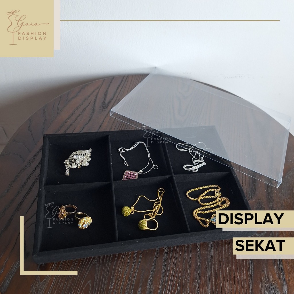 Baki Nampan Lapis Kain Display Perhiasan Permata Mewah / Nampan Tray Alat Peraga Jewelry Set Tempat 