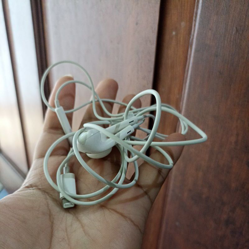Headset Iphone 11 12 13 14 15 pro lightning copotan bekas bawaan hp