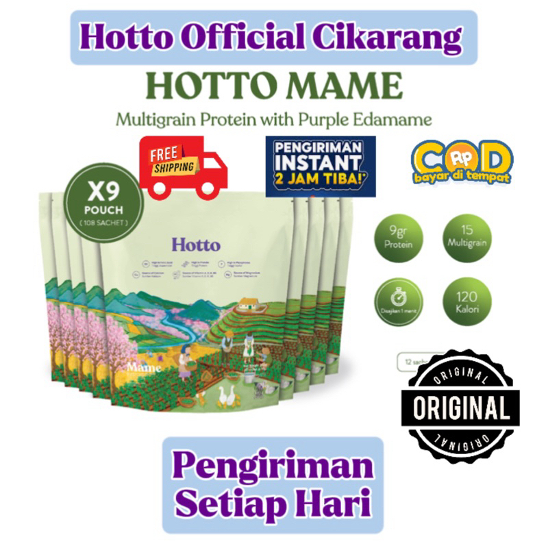 

Hotto MAME Multigrain (Meal Replacement) 9 Pouch (108sachet) Ori